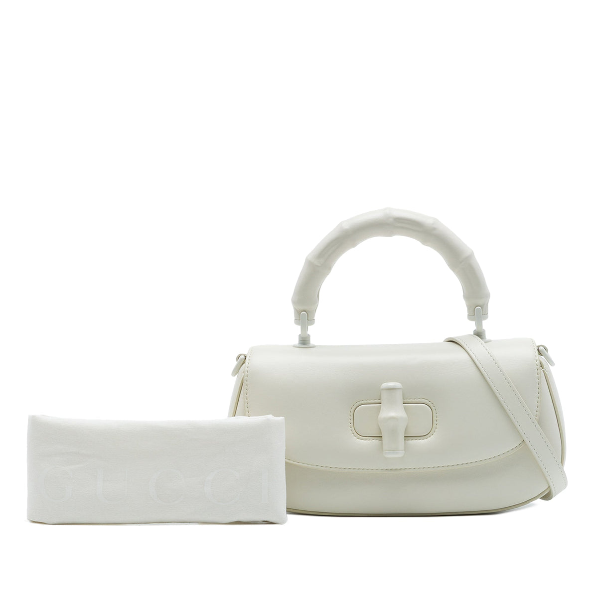 Gucci Small Calfskin Bamboo Diva Top Handle Bag