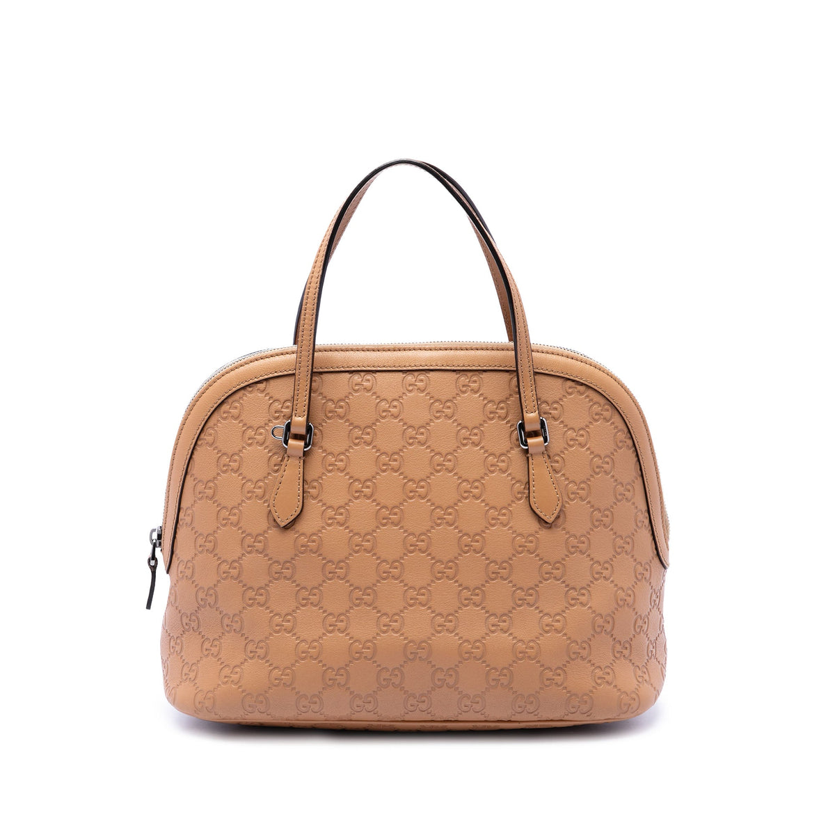 Gucci Medium Guccissima Dome Satchel — Brown