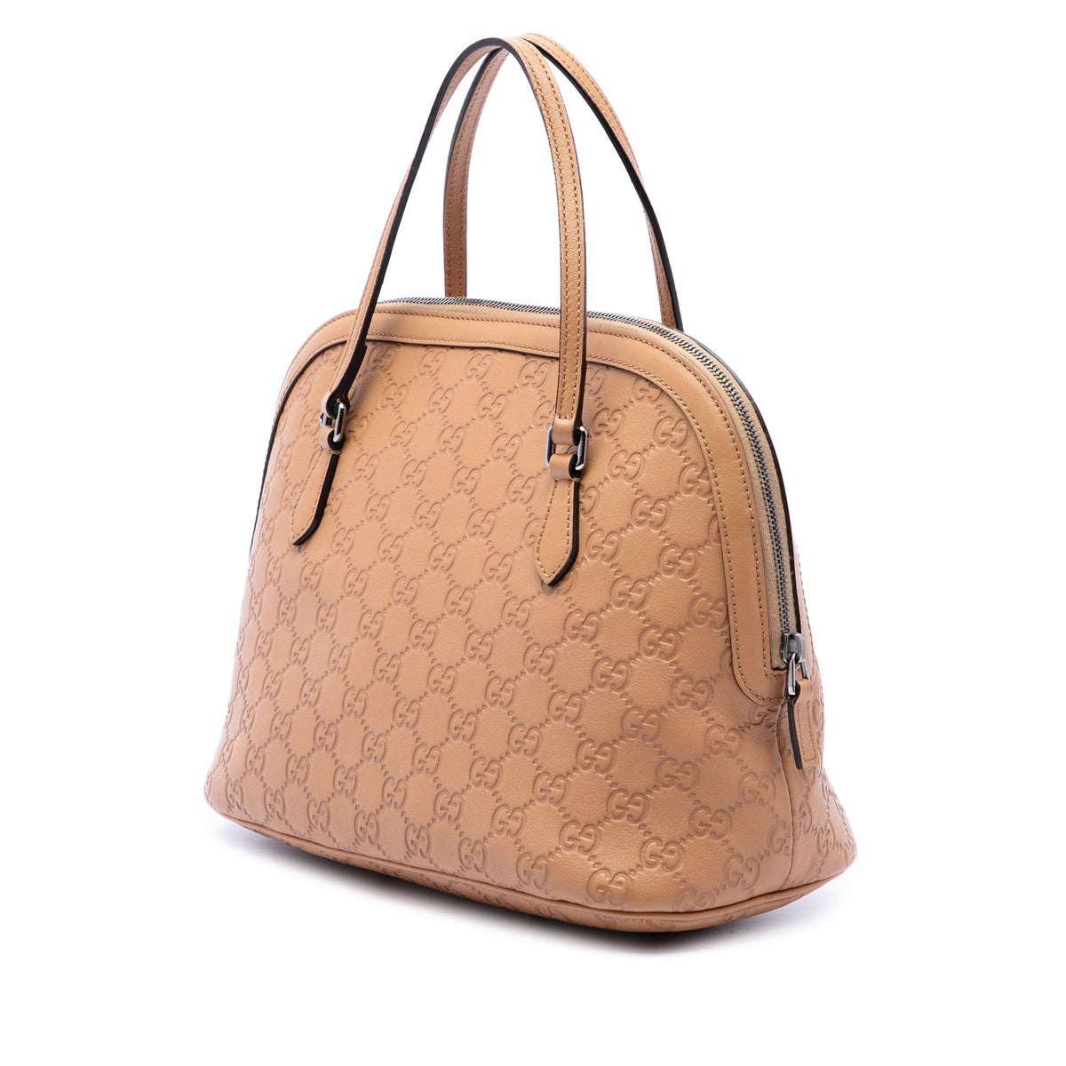 Gucci Medium Guccissima Dome Satchel — Brown
