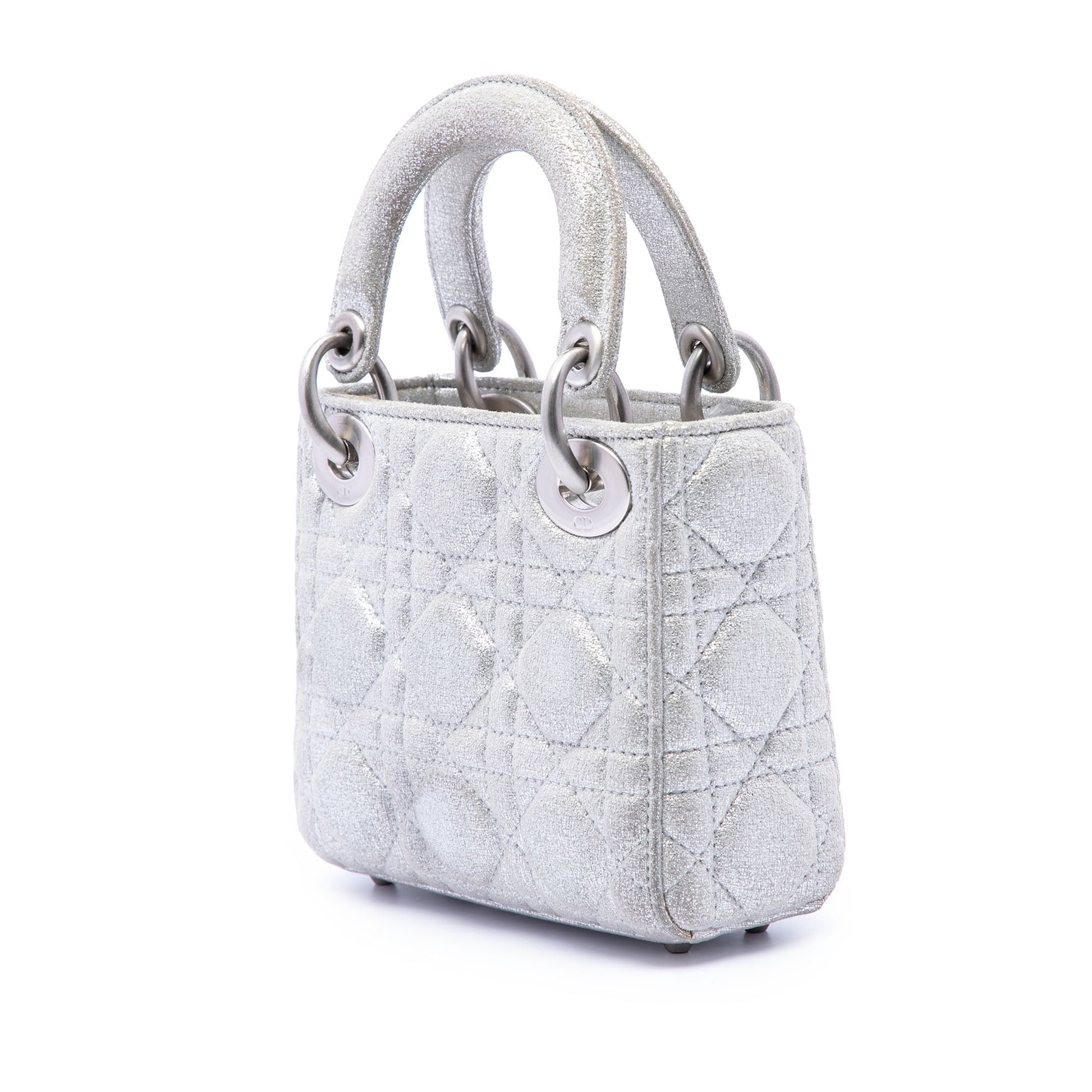 Dior Micro Metallic Calfskin Cannage Lady Dior