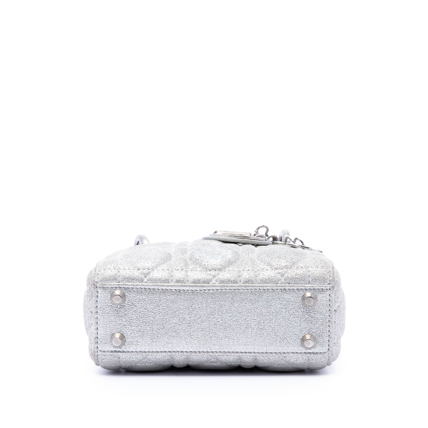 Dior Micro Metallic Calfskin Cannage Lady Dior