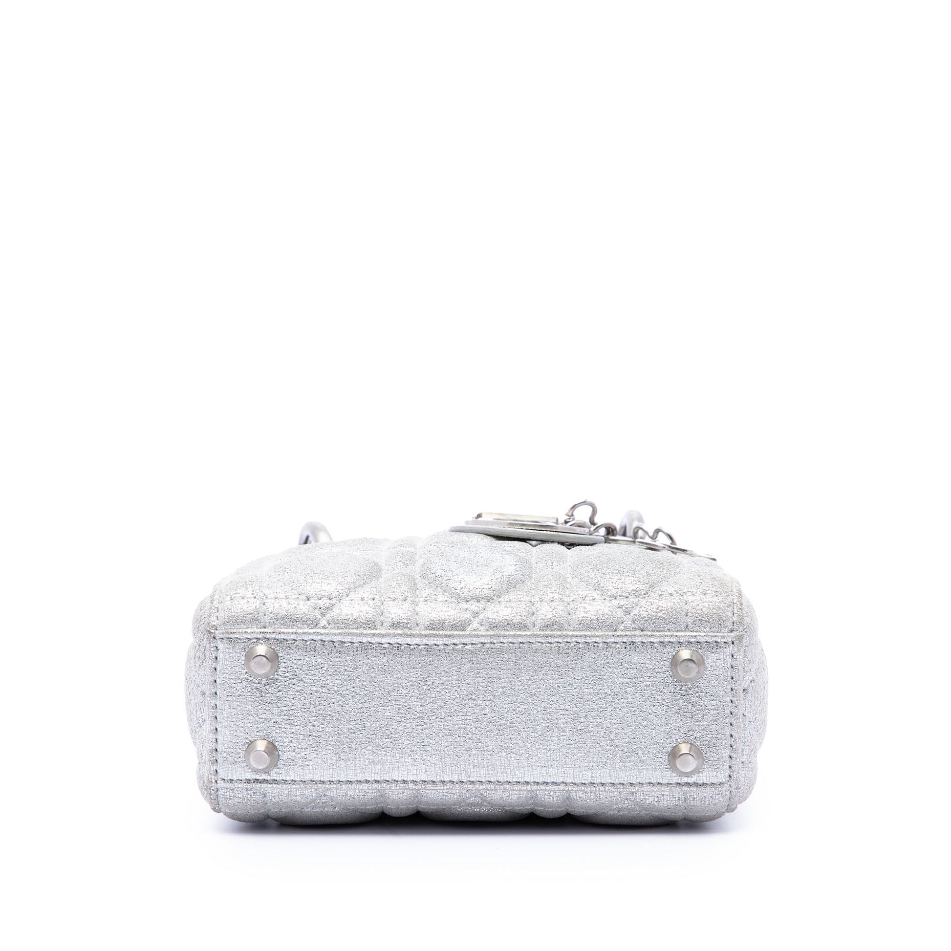 Dior Micro Metallic Calfskin Cannage Lady Dior