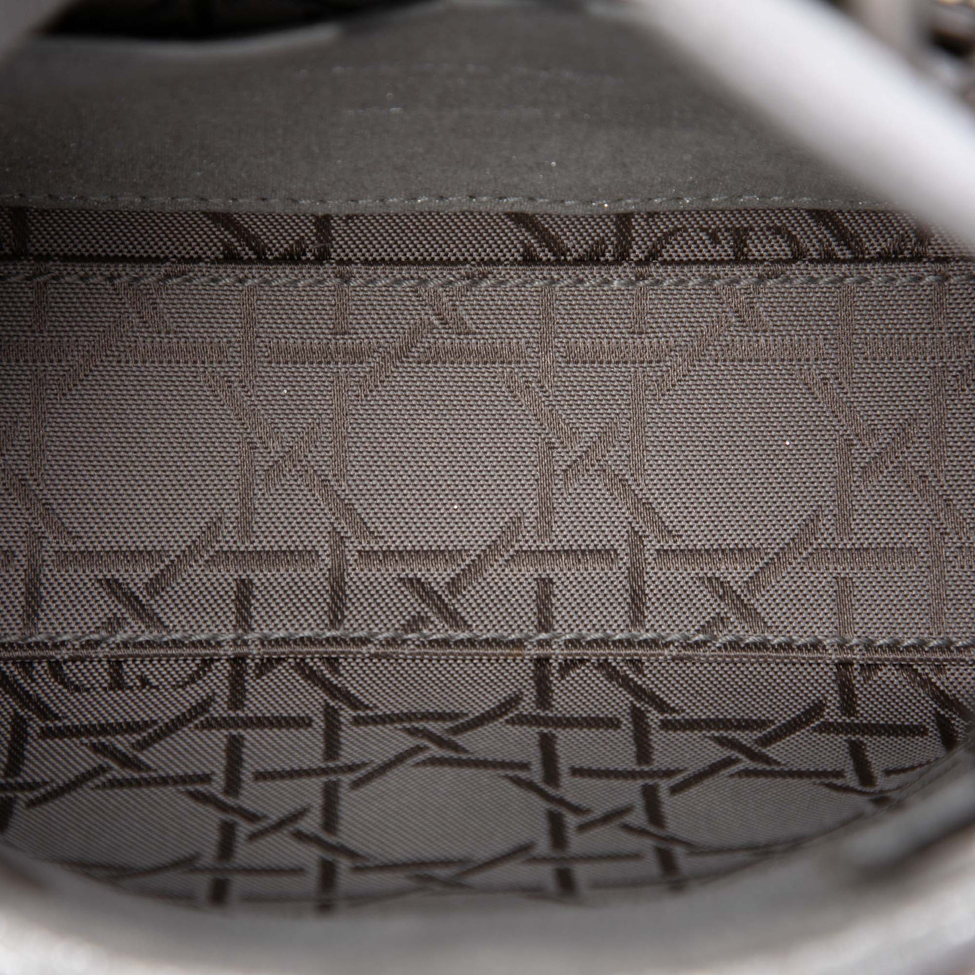Dior Micro Metallic Calfskin Cannage Lady Dior