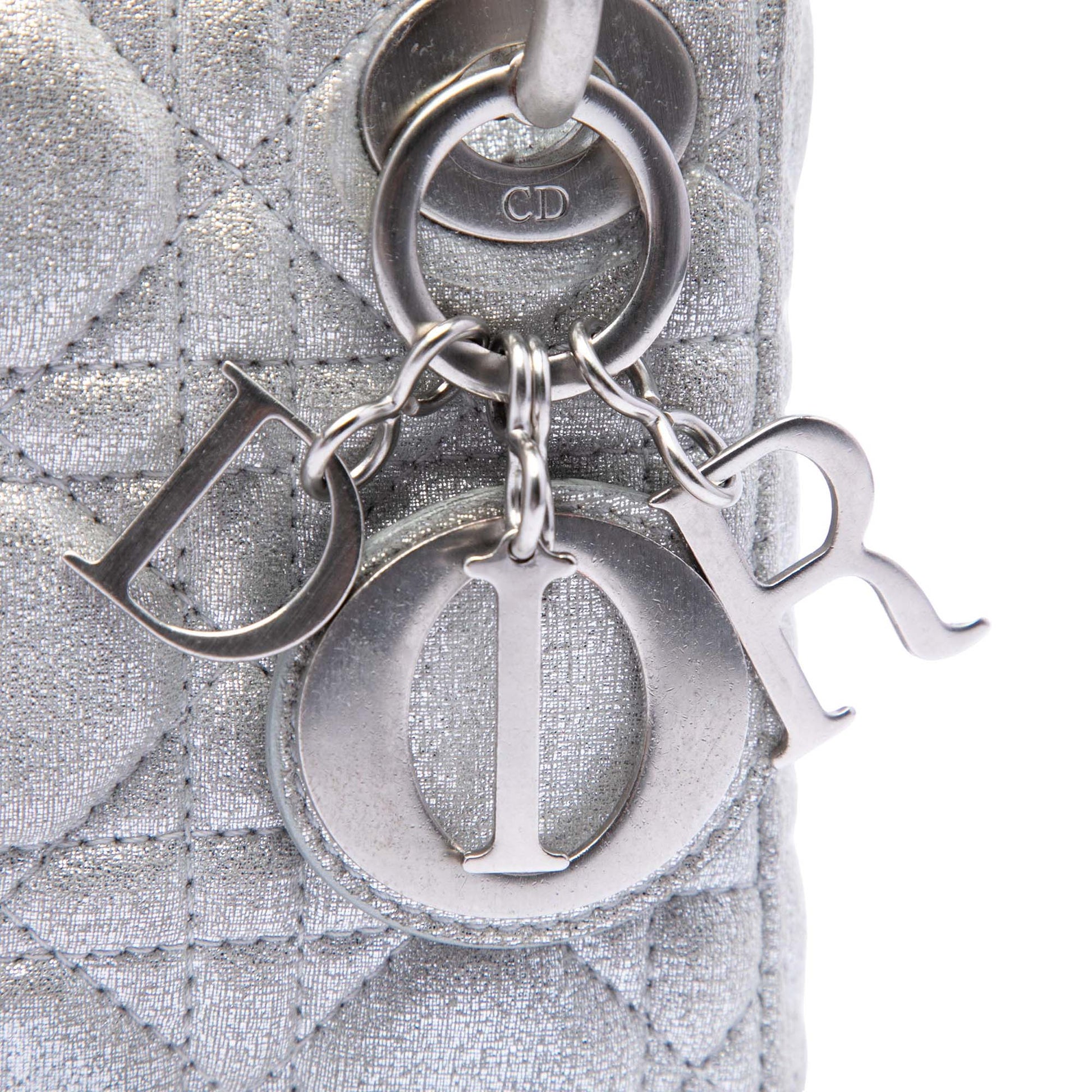 Dior Micro Metallic Calfskin Cannage Lady Dior
