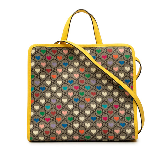 Gucci Childrens GG Supreme Heart Satchel