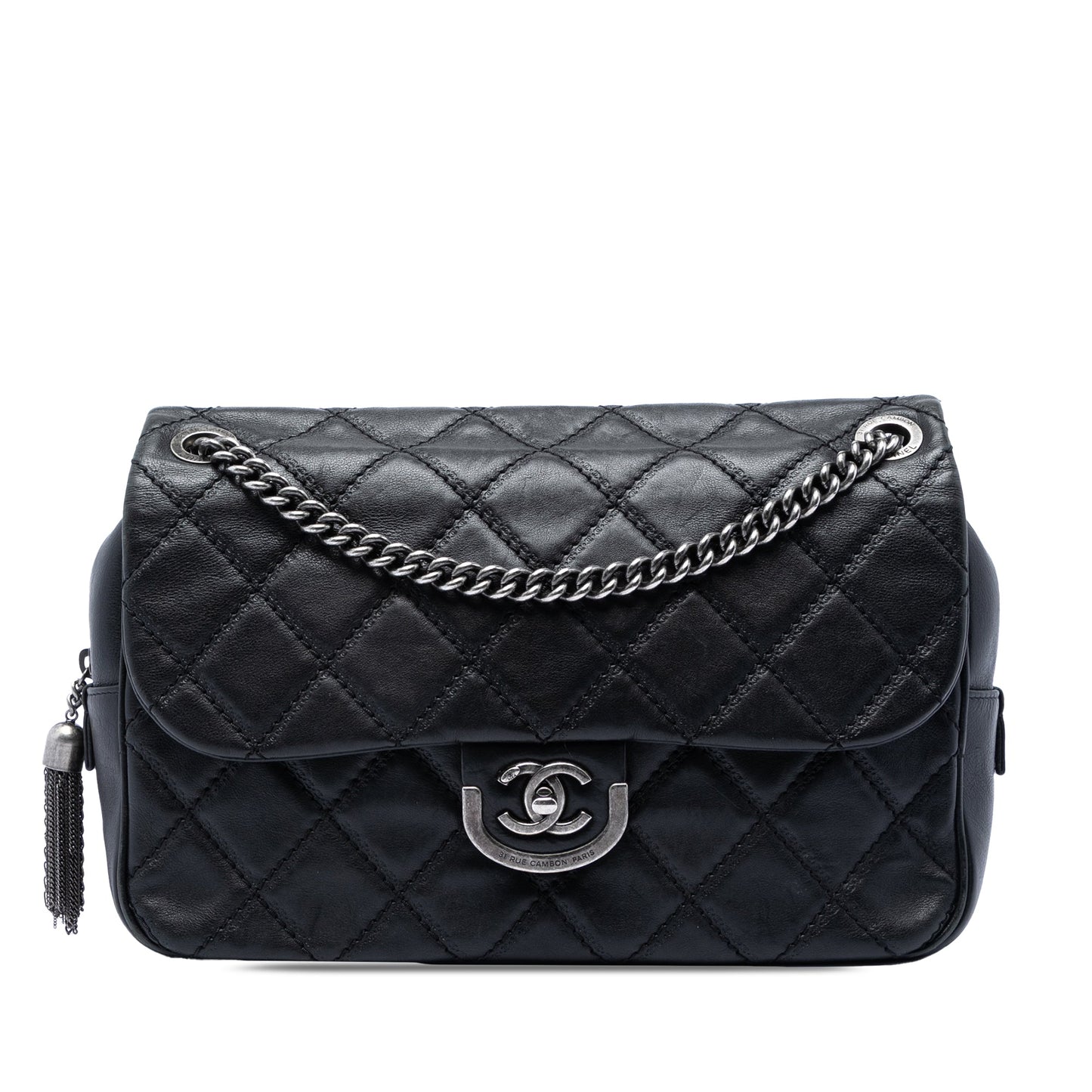 Chanel Paris Edinburgh Jumbo Quilted Calfskin Coco Sporran Flap