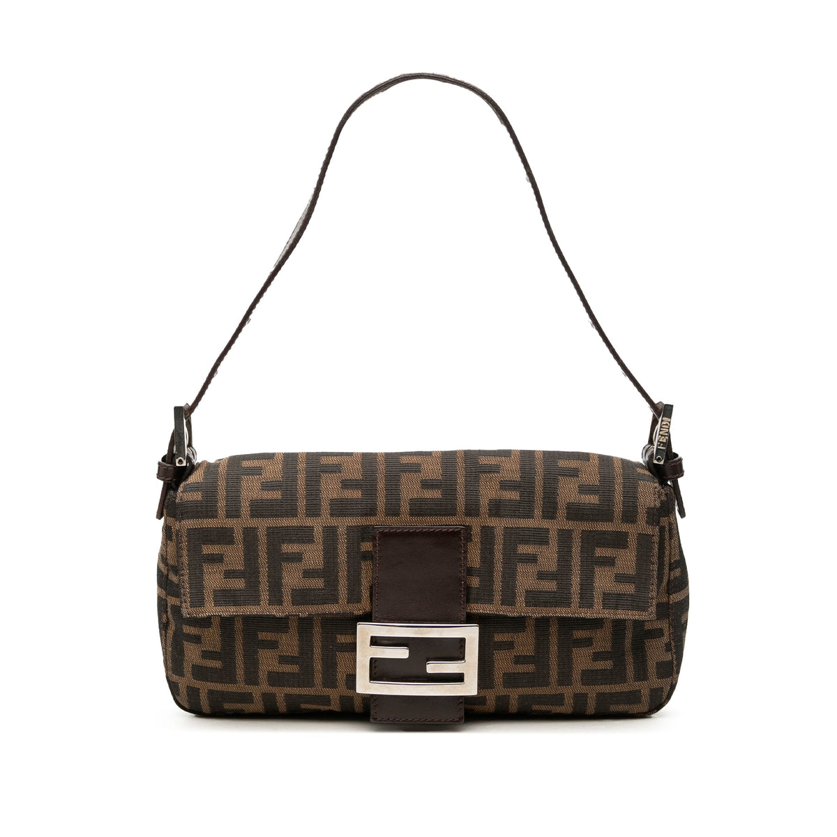 Fendi Zucca Canvas Baguette — Brown