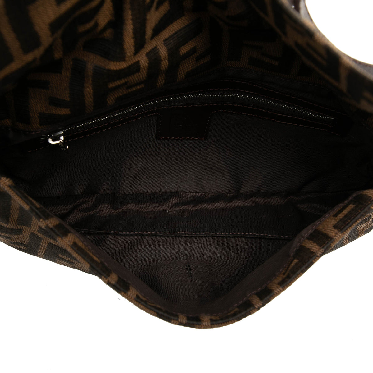 Fendi Zucca Canvas Baguette — Brown