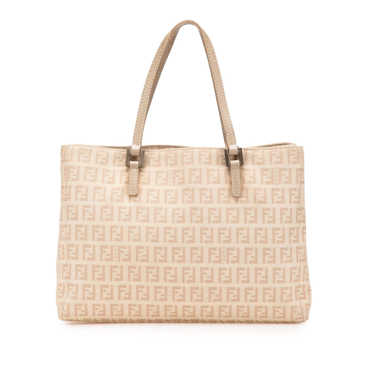 Fendi Zucchino Canvas Tote — Brown