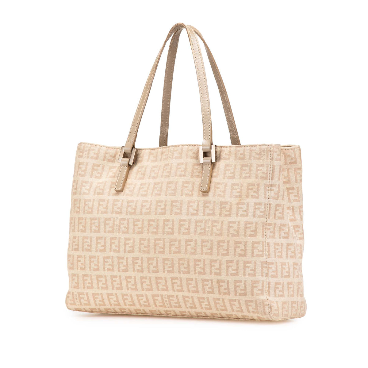 Fendi Zucchino Canvas Tote — Brown