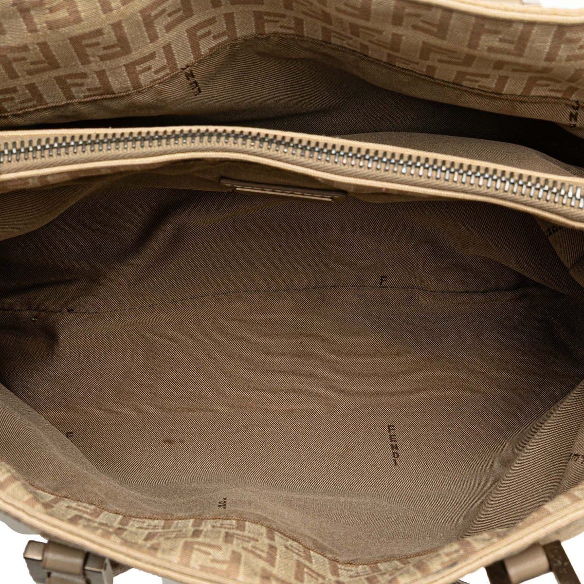 Fendi Zucchino Canvas Tote — Brown
