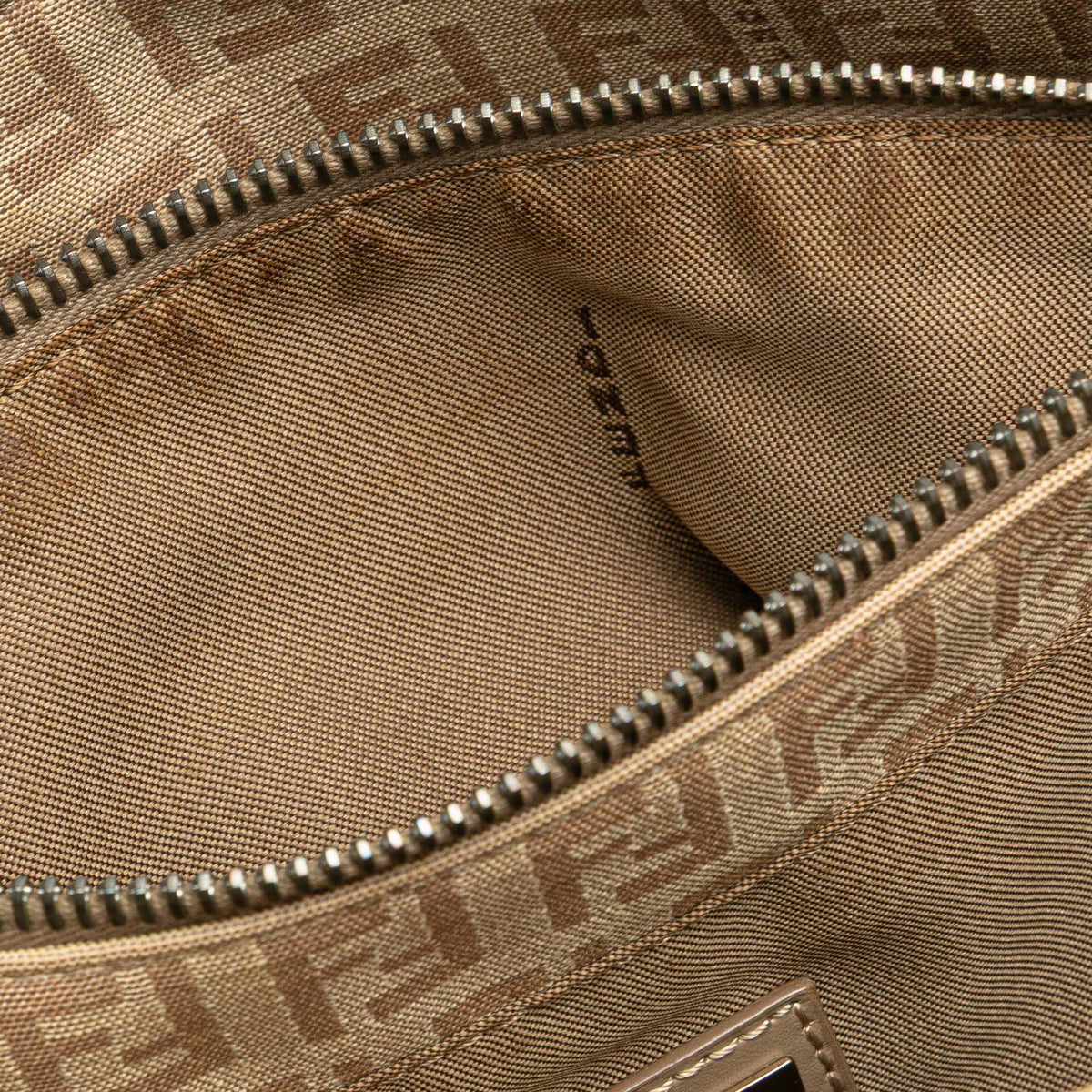 Fendi Zucchino Canvas Tote — Brown