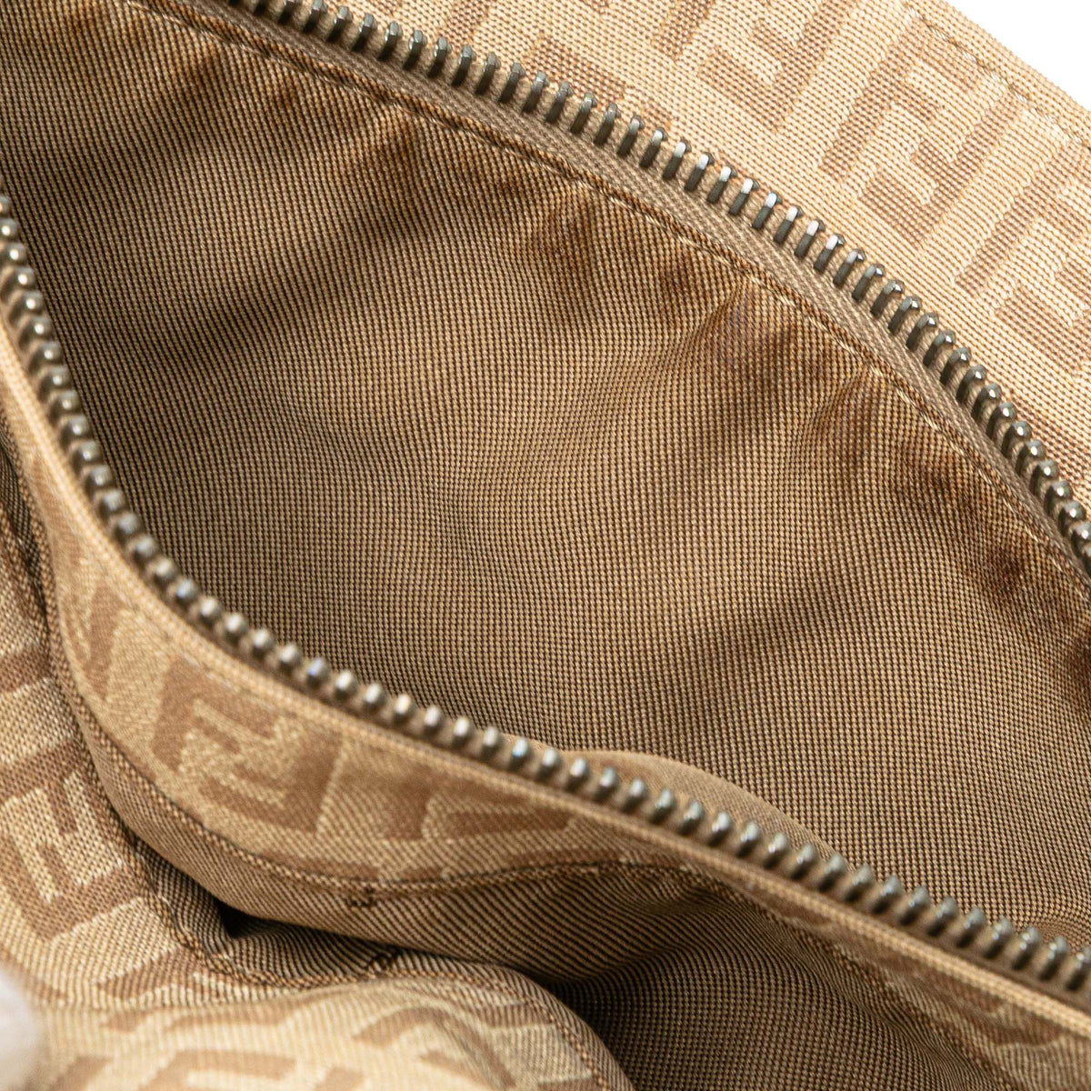 Fendi Zucchino Canvas Tote — Brown