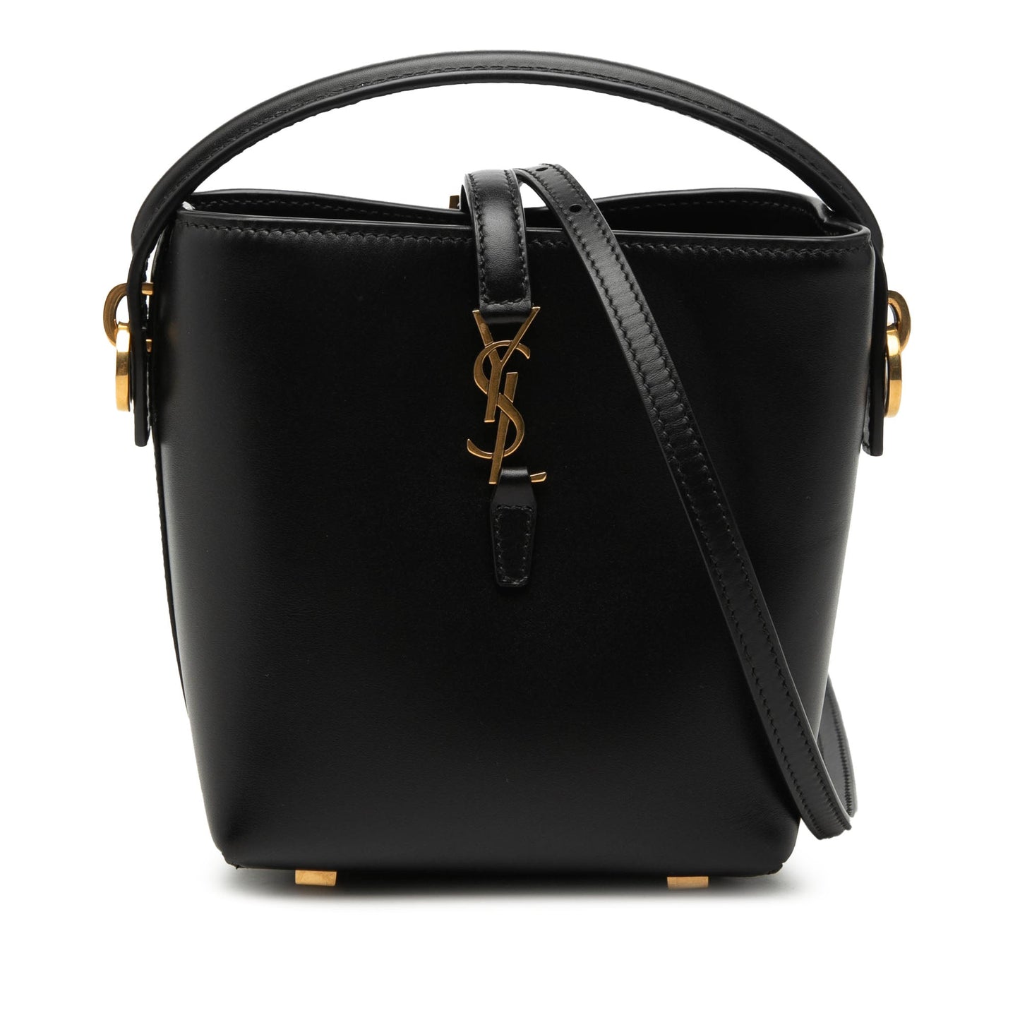 Saint Laurent Mini Shiny Calfskin Le 37 Bucket Bag