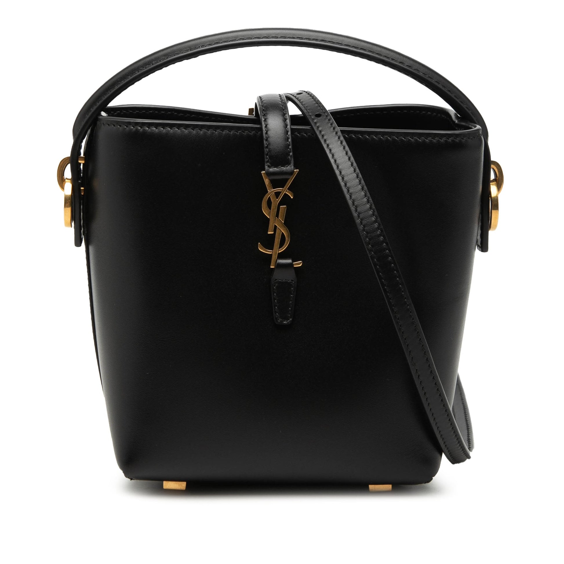 Saint Laurent Mini Shiny Calfskin Le 37 Bucket Bag