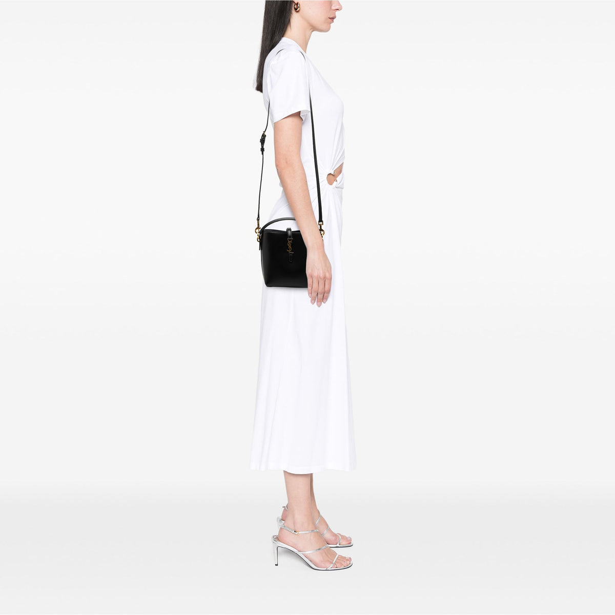 Saint Laurent Mini Shiny Calfskin Le 37 Bucket Bag