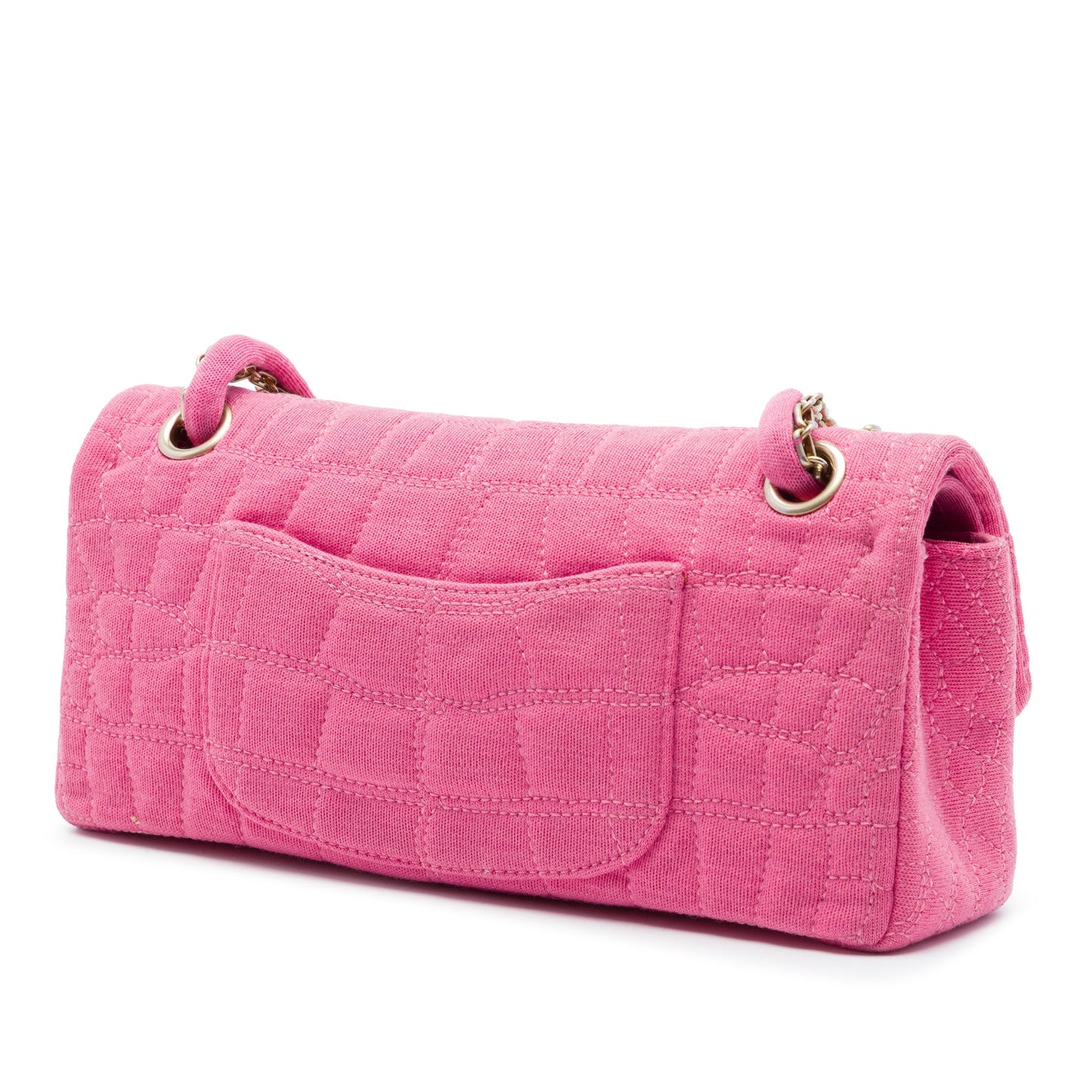 Chanel Croc Quilted Jersey Reissue 2.55 East West Double Flap