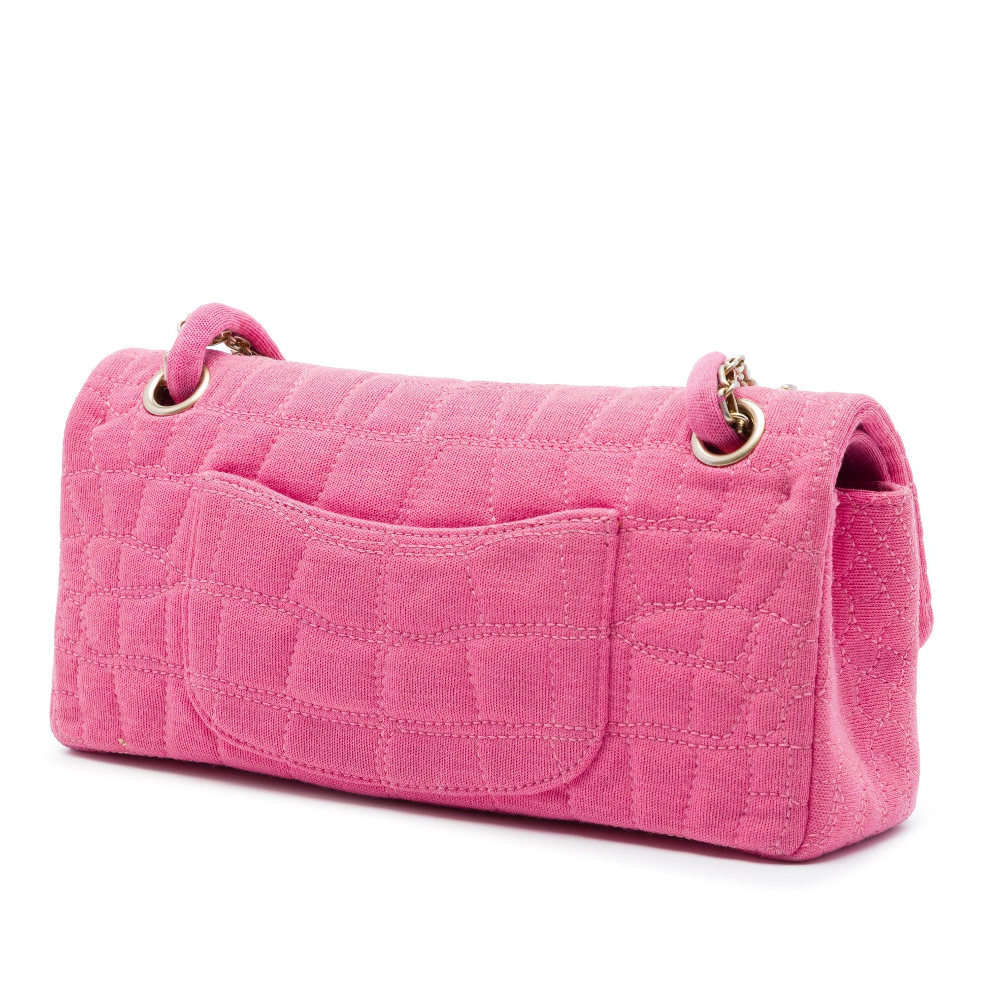 Chanel Croc Quilted Jersey Reissue 2.55 East West Double Flap