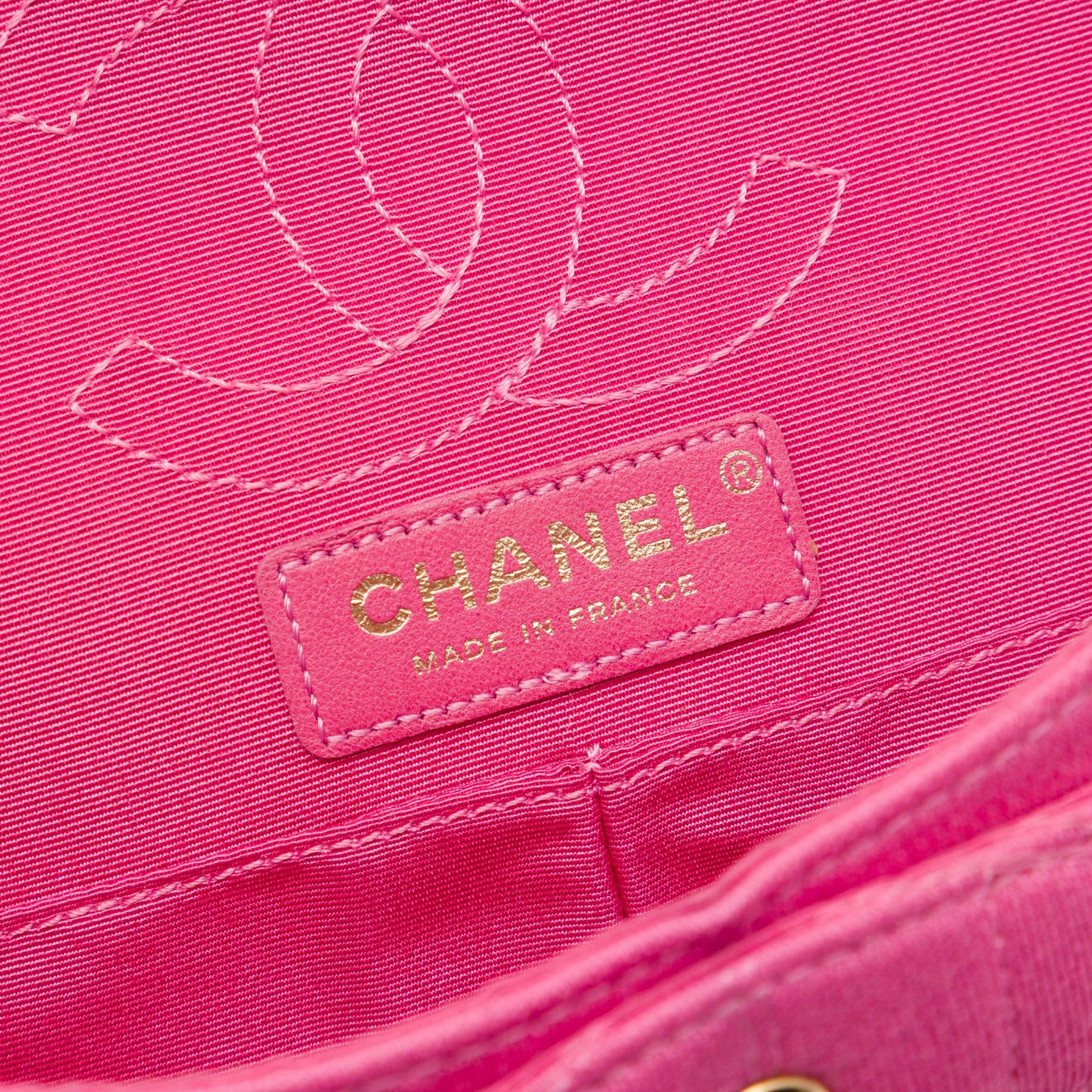 Chanel Croc Quilted Jersey Reissue 2.55 East West Double Flap
