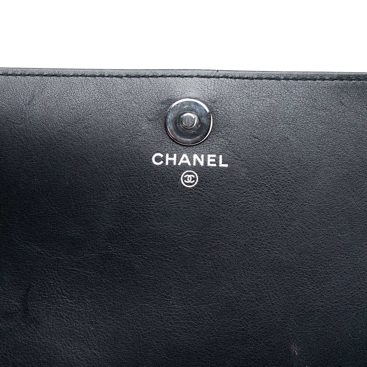 Chanel CC Patent Strass Embellished Wallet On Chain