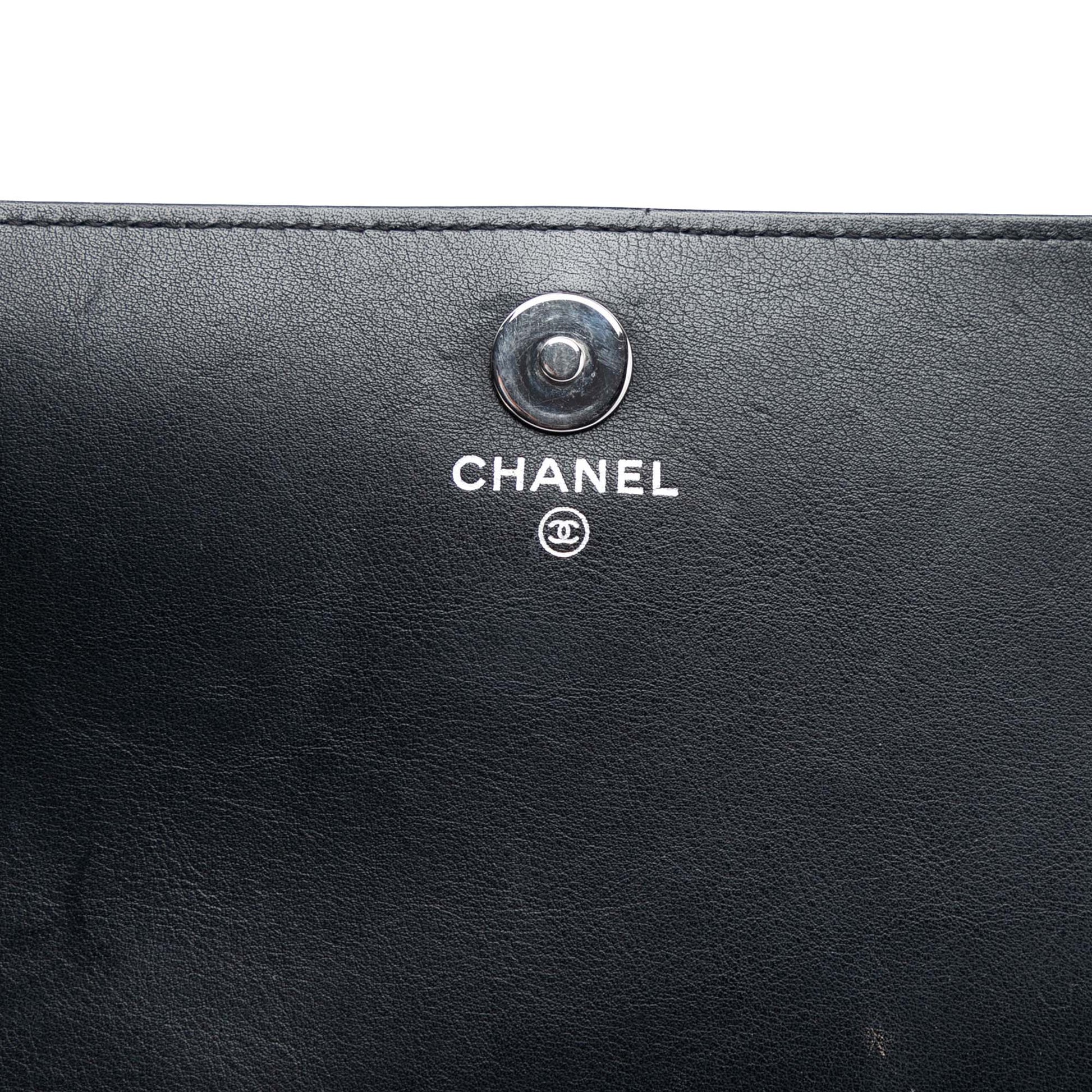 Chanel CC Patent Strass Embellished Wallet On Chain