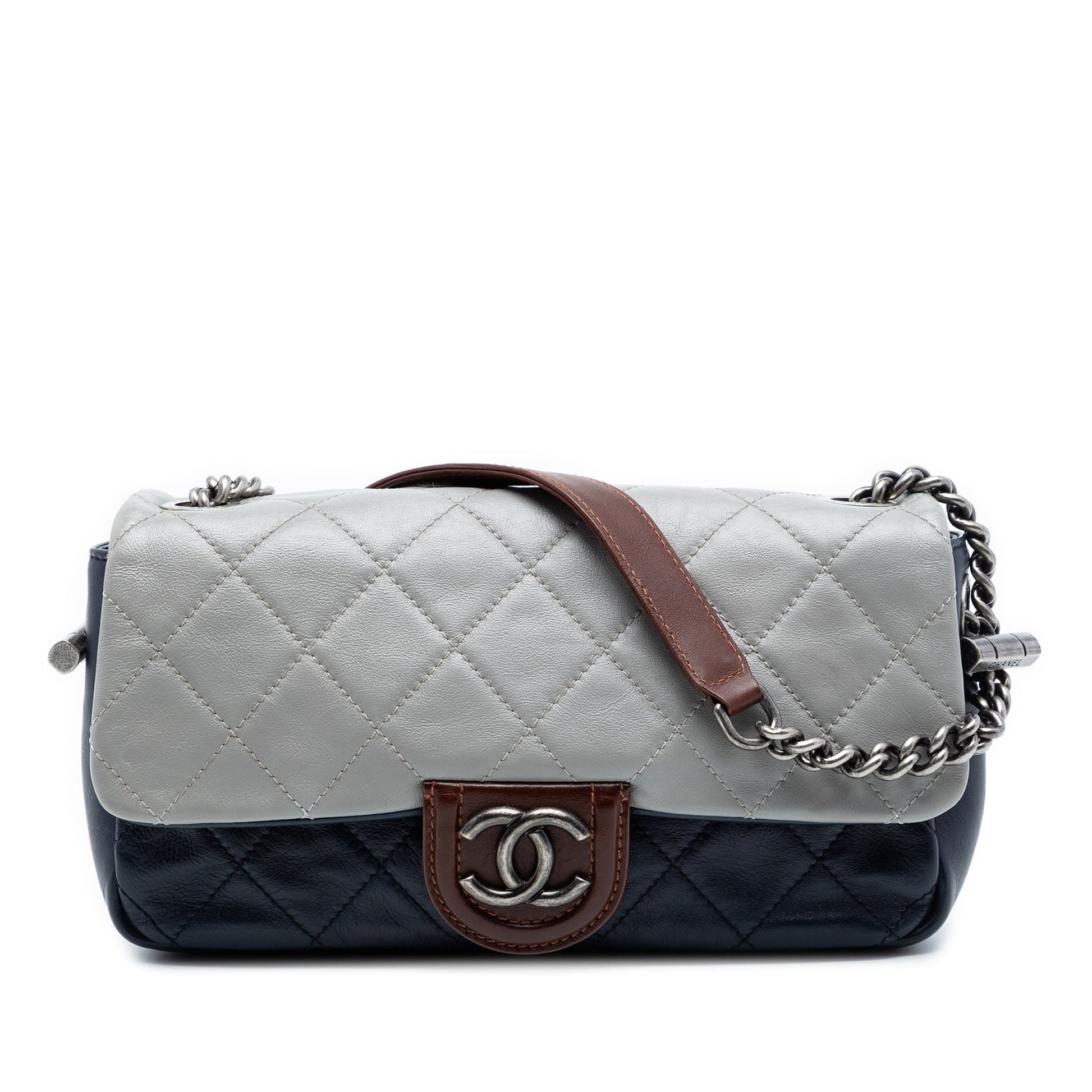 Chanel Medium Quilted Tricolor Lambskin Country Chic Flap