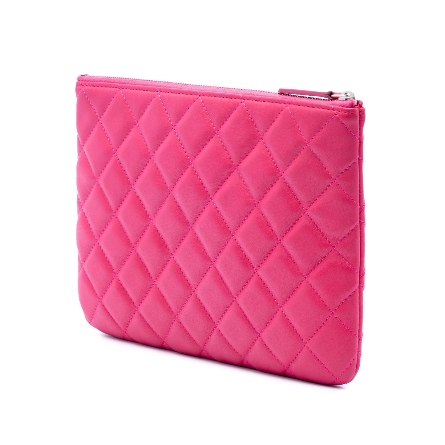 Chanel Small Quilted Lambskin O Case Clutch
