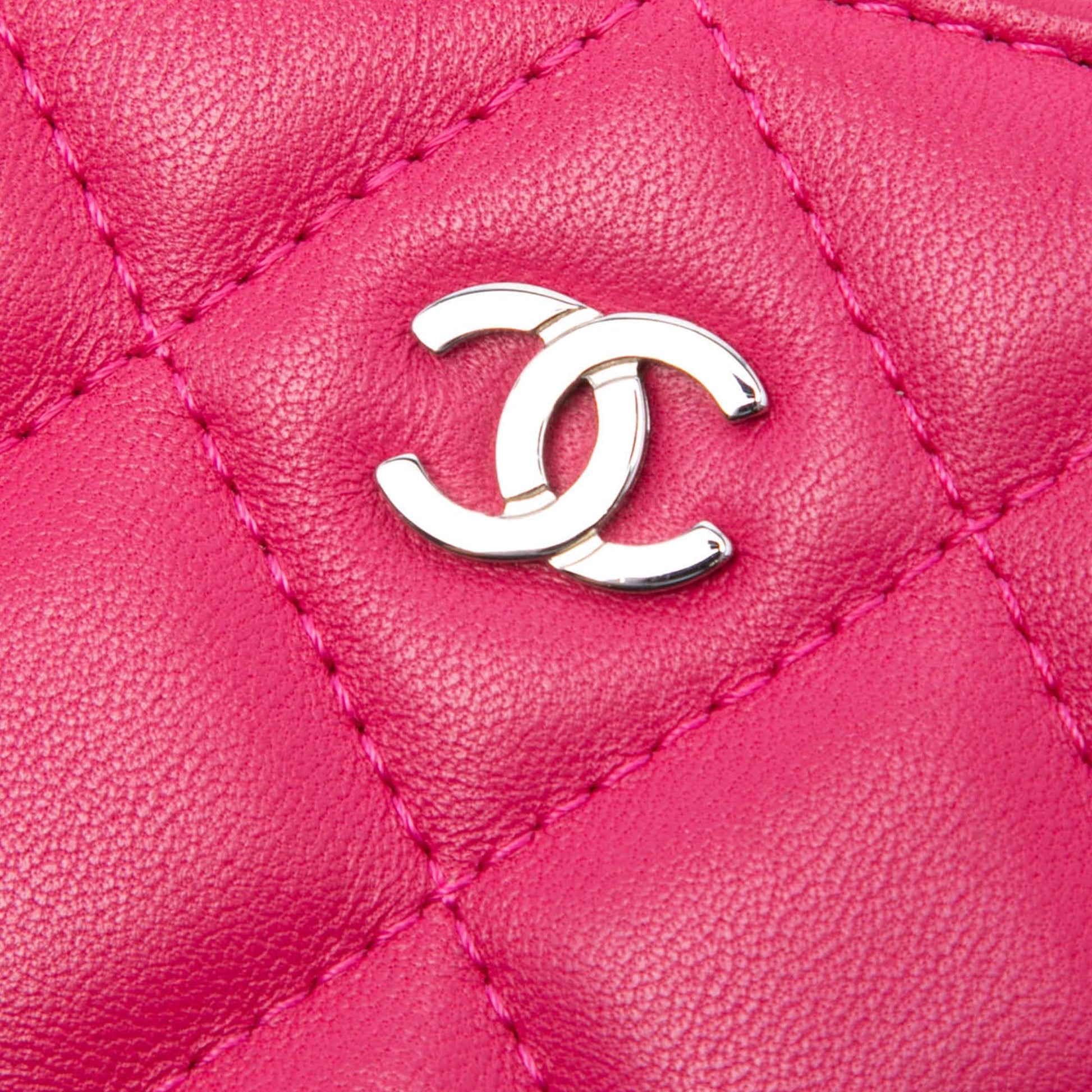 Chanel Small Quilted Lambskin O Case Clutch