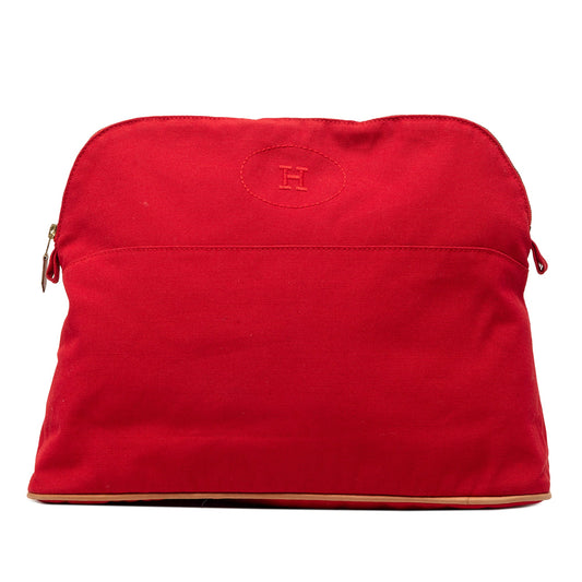 HermÃ¨s Toile Bolide Trousse De Voyage Pouch GM