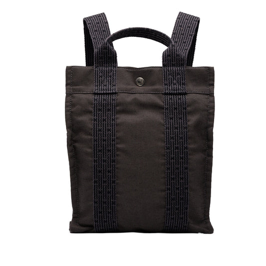 Hermès Canvas Herline Backpack PM — Gray
