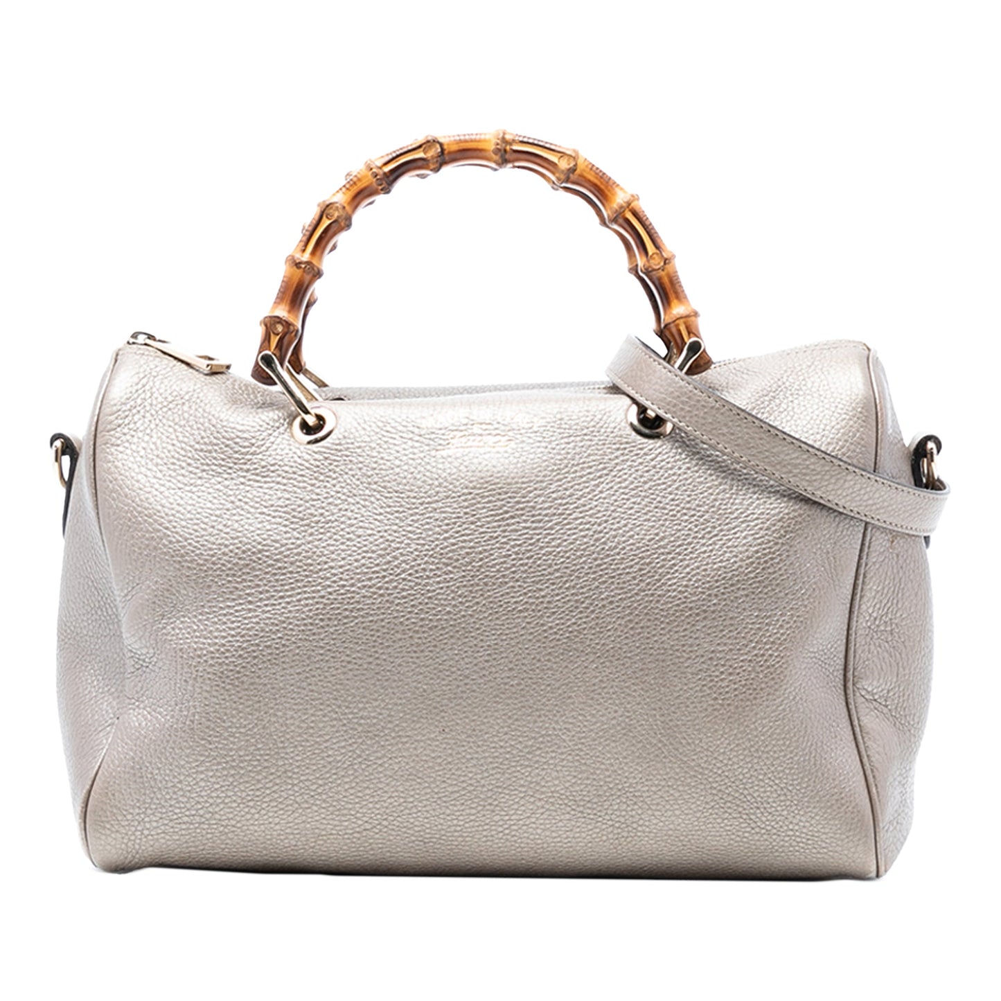Gucci Medium Calfskin Bamboo Shopper Boston Bag
