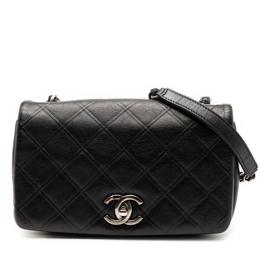 Chanel Small Diamond Embossed Calfskin New Chic Flap