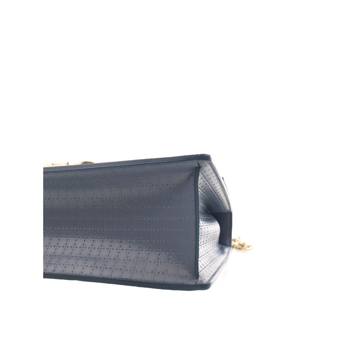 Dior Calfskin Microcannage 30 Montaigne Chain Flap — Blue