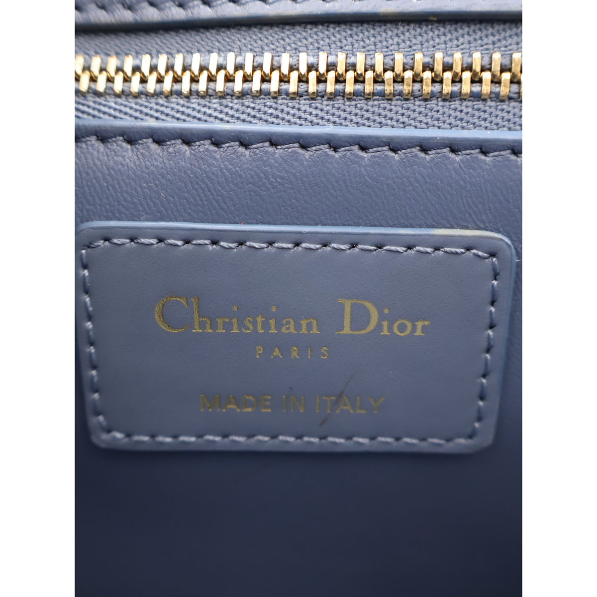 Dior Calfskin Microcannage 30 Montaigne Chain Flap — Blue