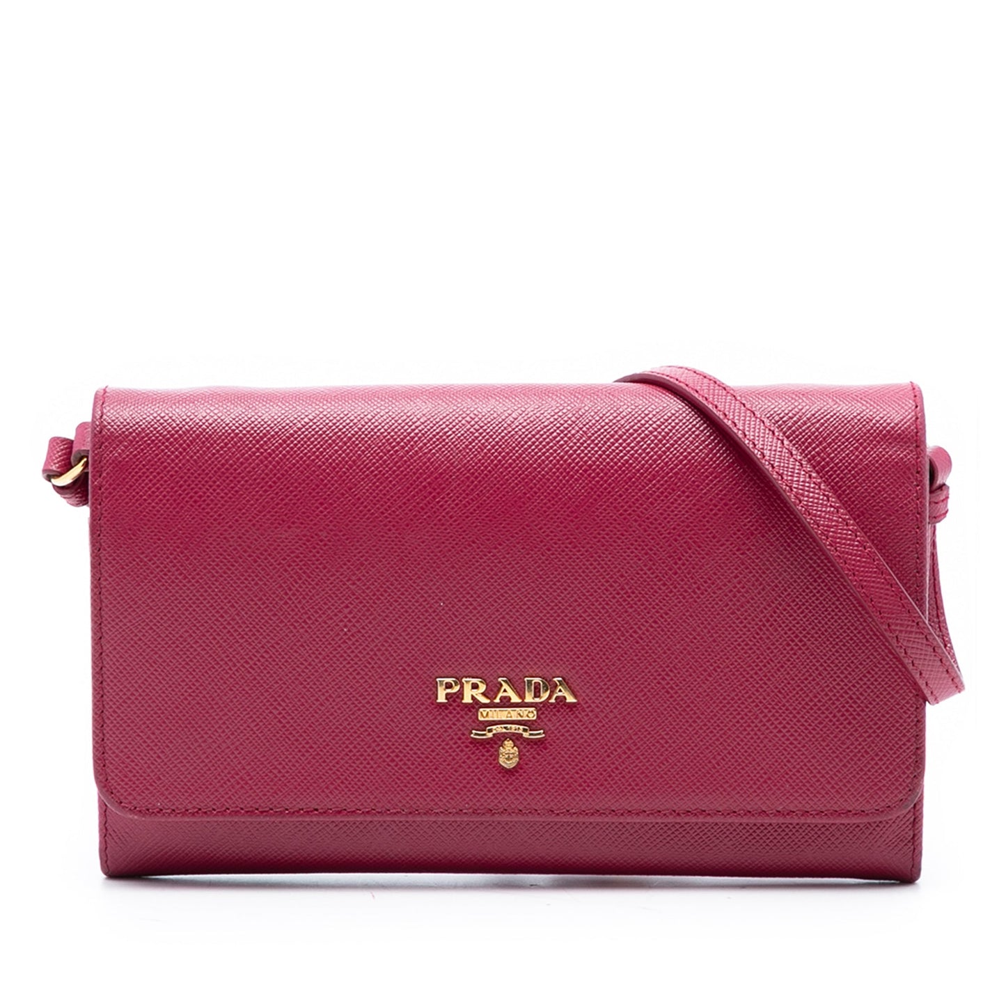 Prada Saffiano Wallet on Strap