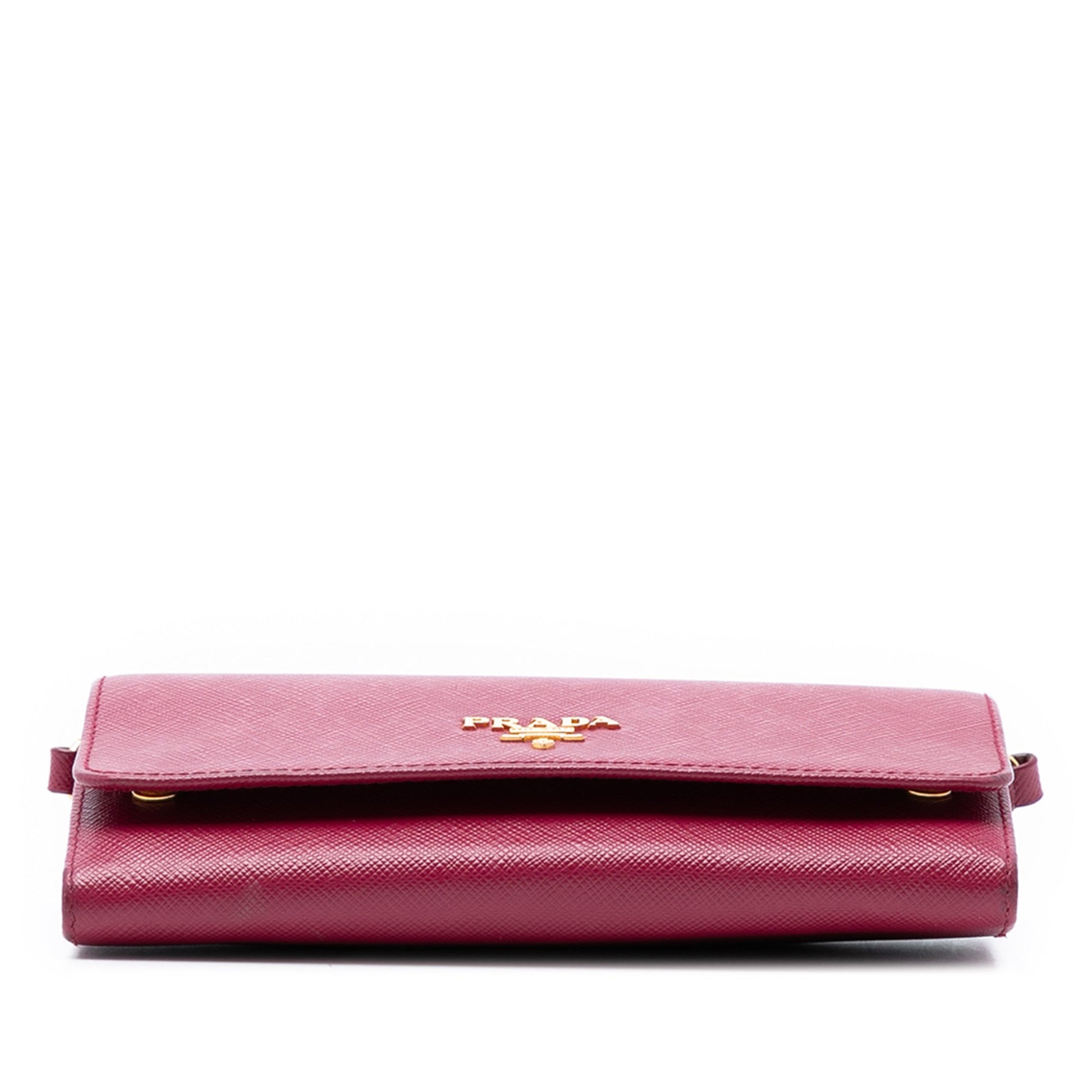 Prada Saffiano Wallet on Strap