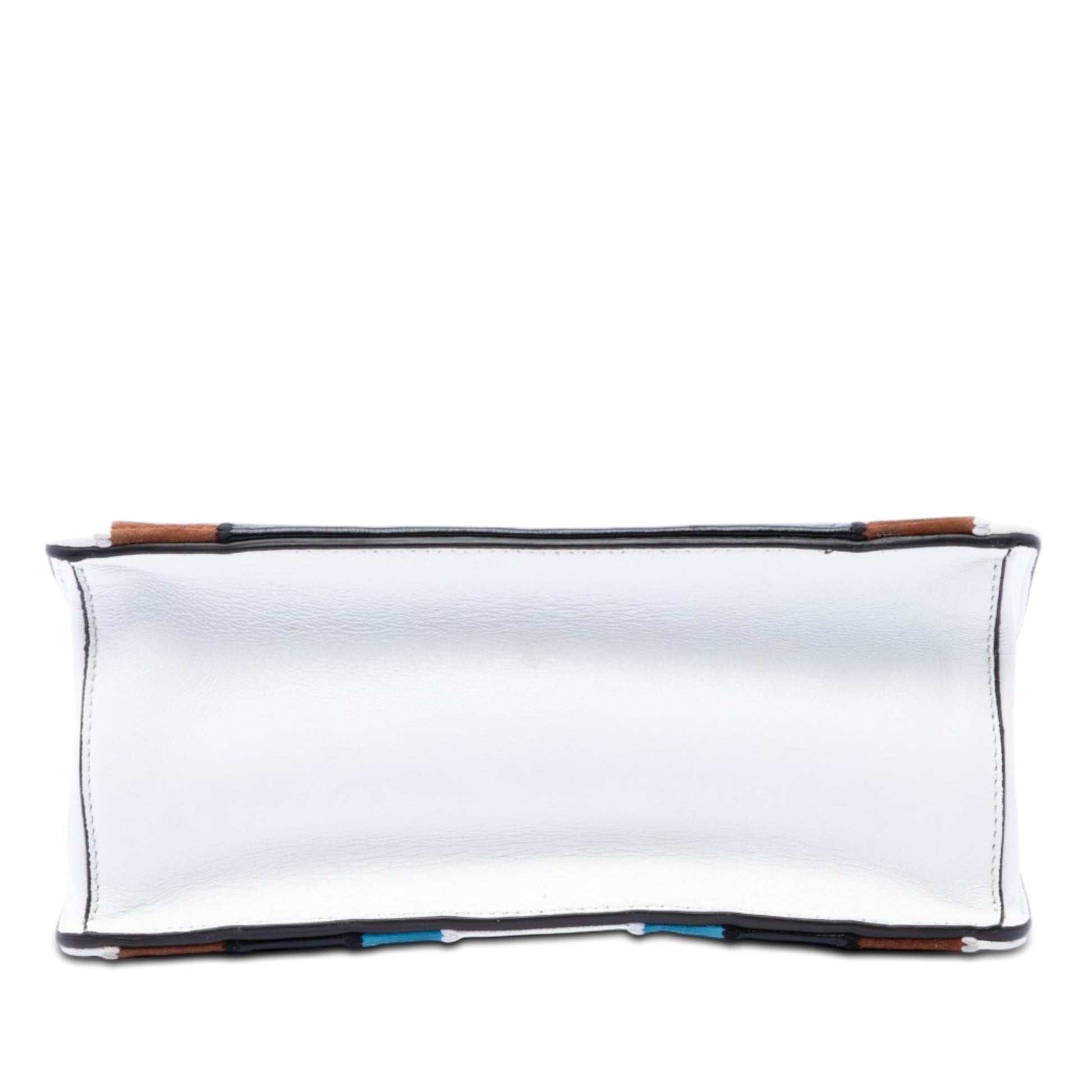 Fendi Suede and Leather Kan U Colorblock Satchel