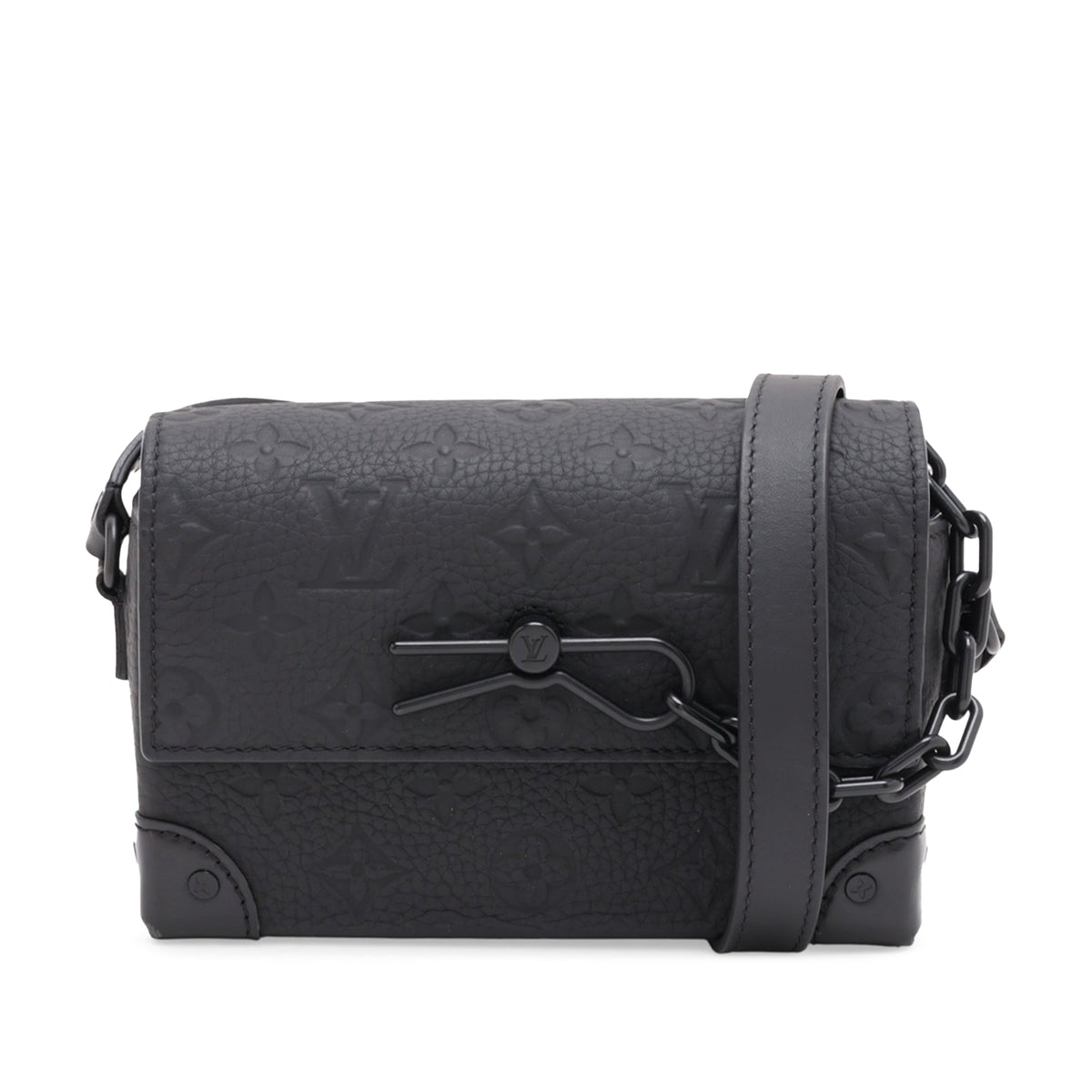 Louis Vuitton Monogram Taurillon Steamer Wearable Wallet — Black