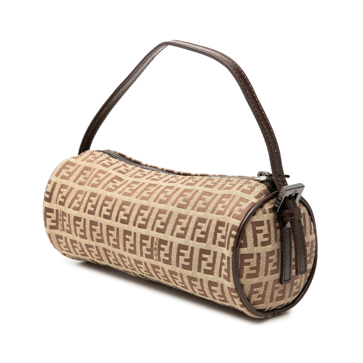 Fendi Zucchino Canvas Barrel Pochette