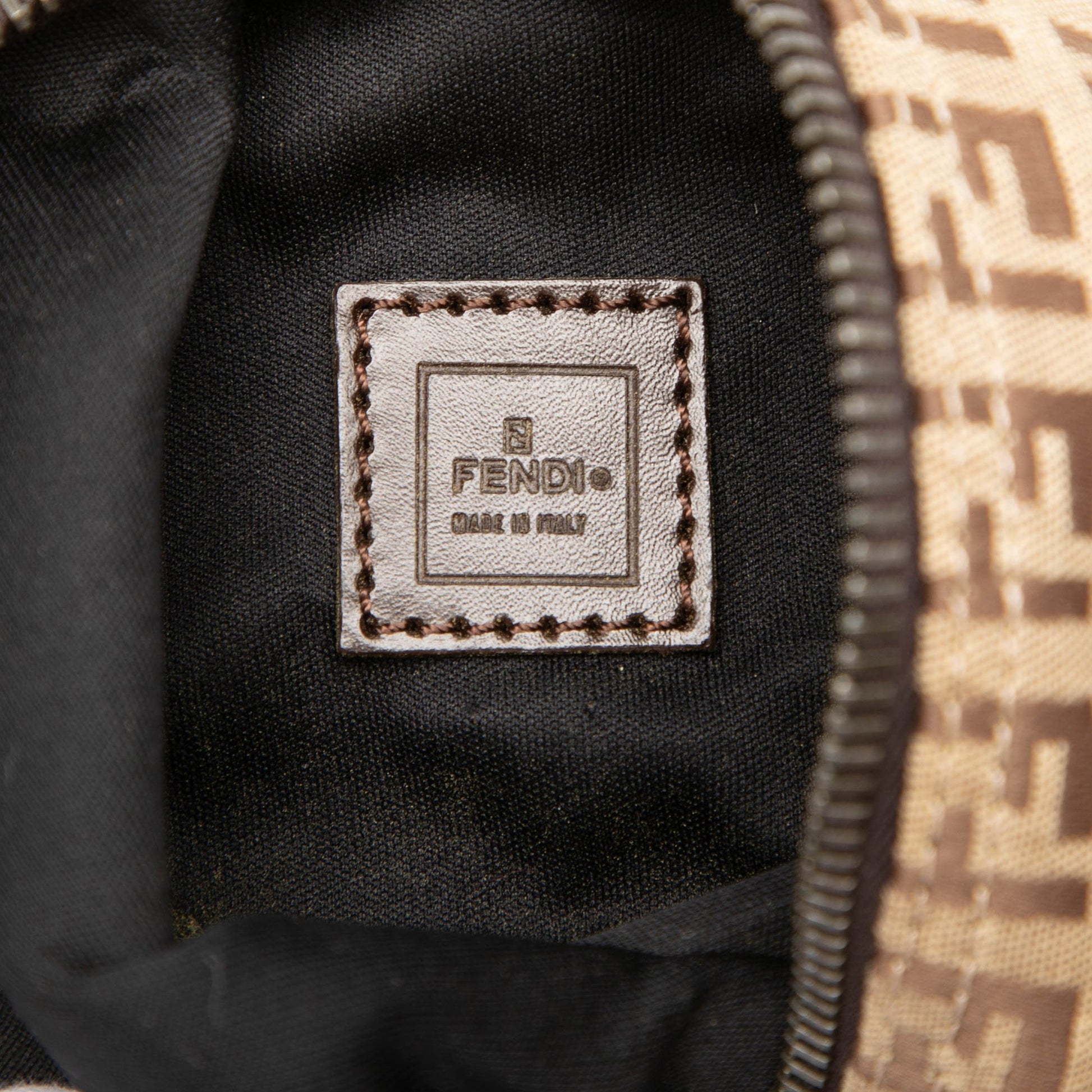 Fendi Zucchino Canvas Barrel Pochette