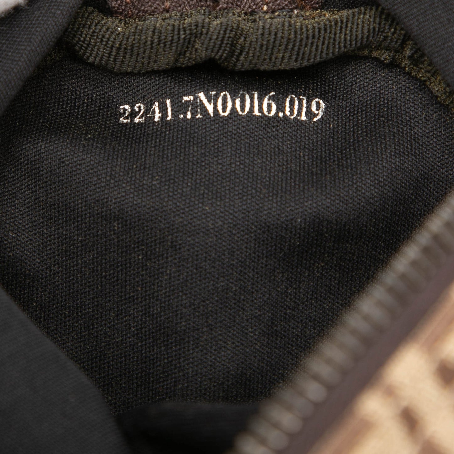 Fendi Zucchino Canvas Barrel Pochette