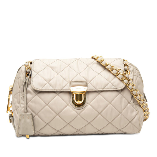 Prada Impuntu Tessuto Chain Flap Crossbody