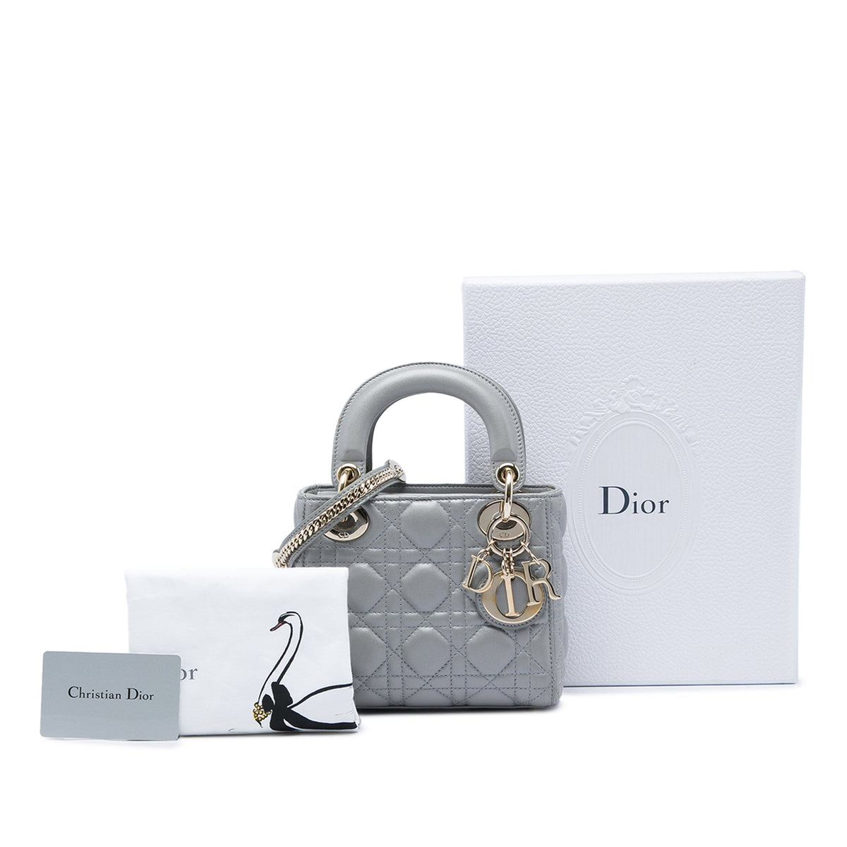 Dior Mini Lambskin Cannage Lady Dior