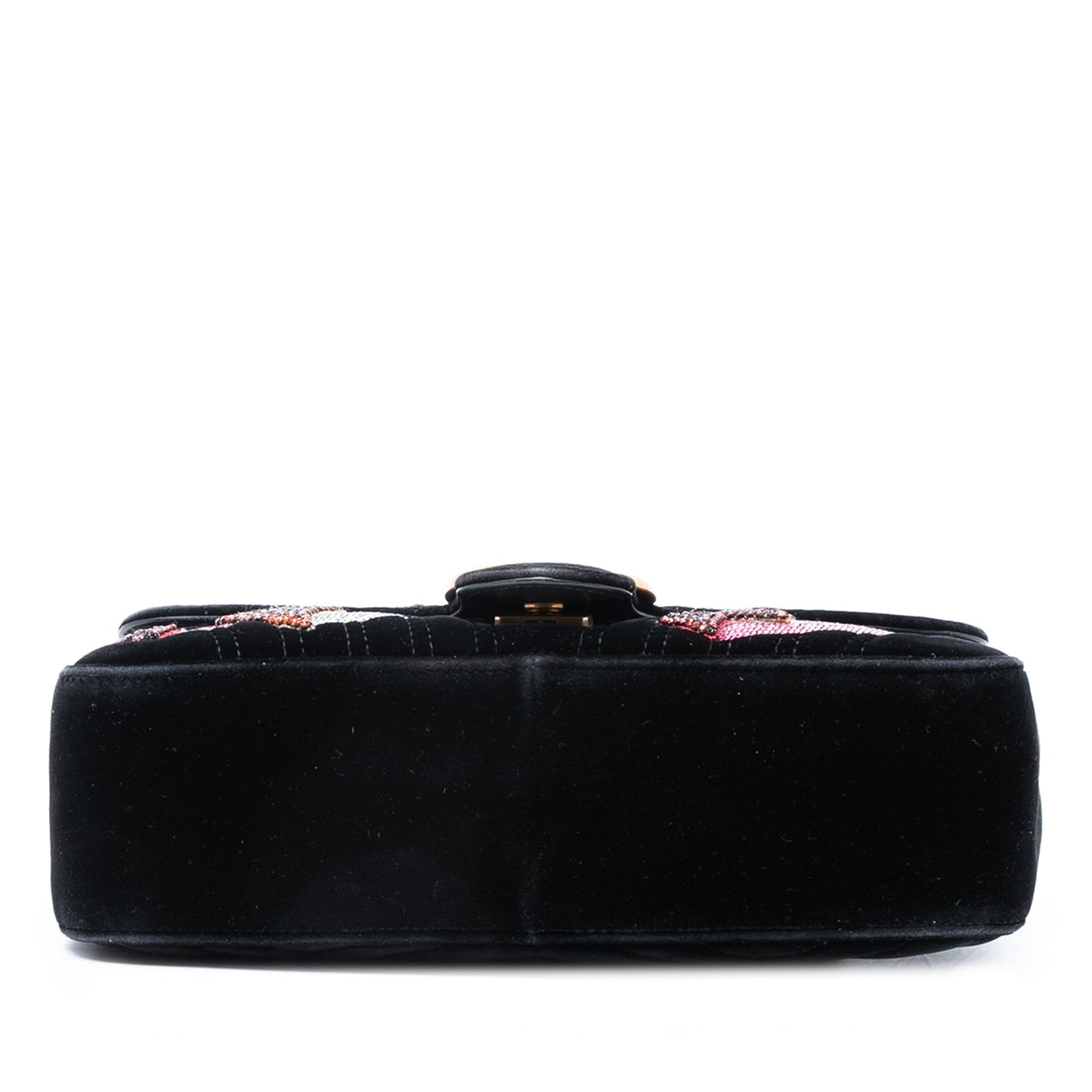 Gucci Medium GG Marmont Matelasse Velvet Sequin Embellished Shoulder Bag