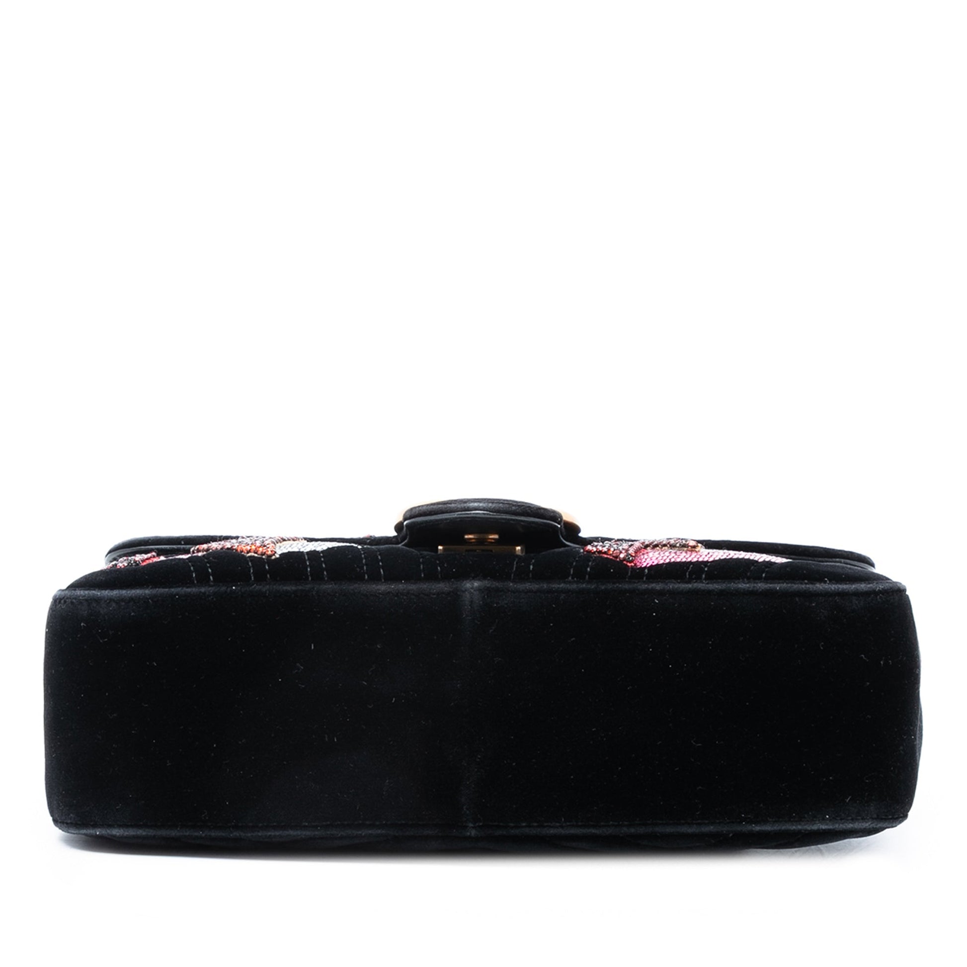 Gucci Medium GG Marmont Matelasse Velvet Sequin Embellished Shoulder Bag