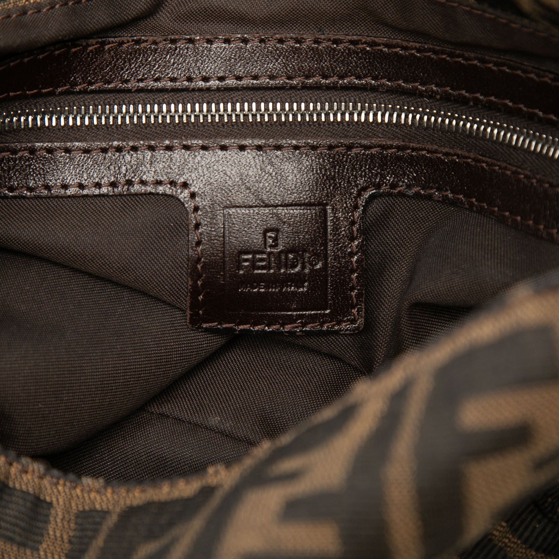 Fendi Zucca Canvas Shoulder Bag