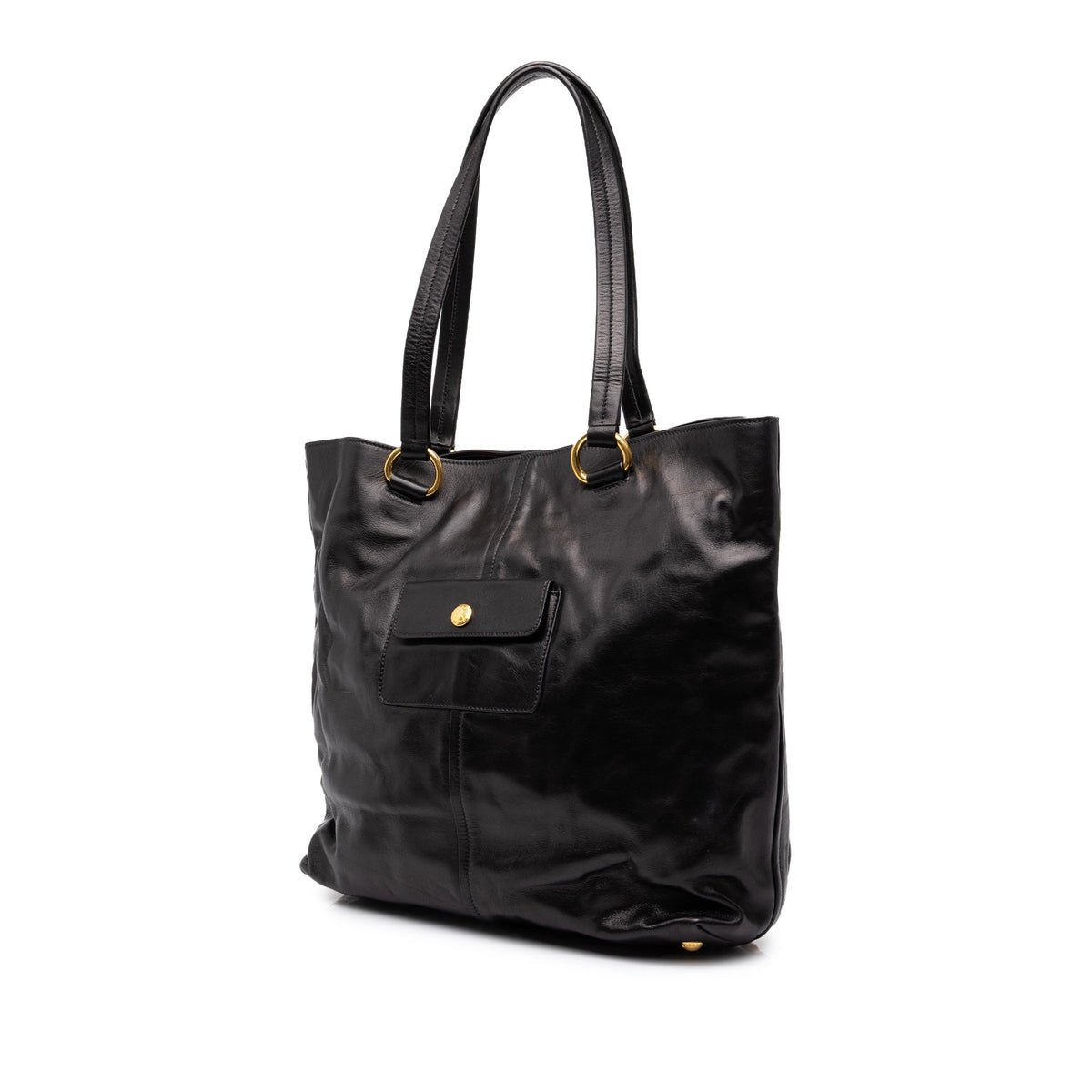 Prada Soft Calf Tote — Black