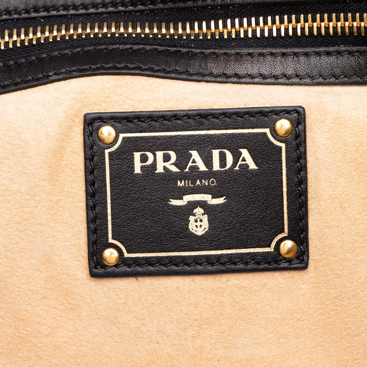 Prada Soft Calf Tote — Black