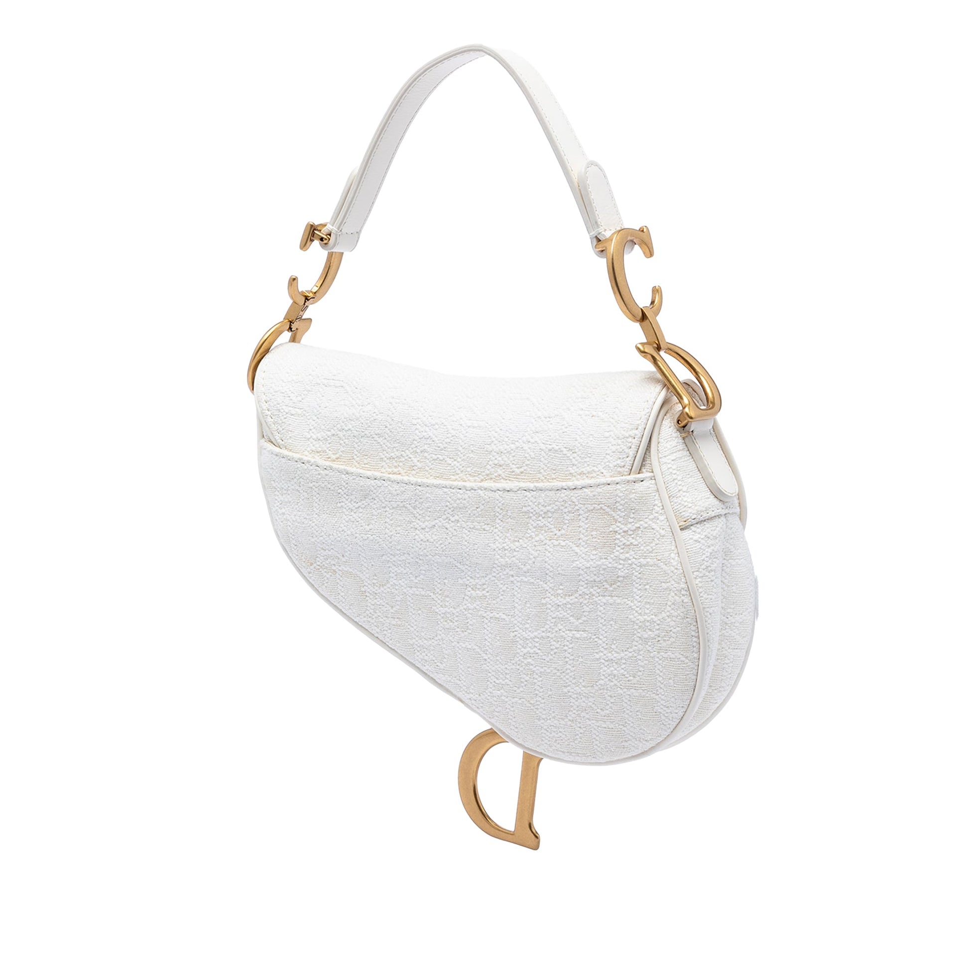 Dior Mini Oblique Embroidered Canvas Saddle Bag