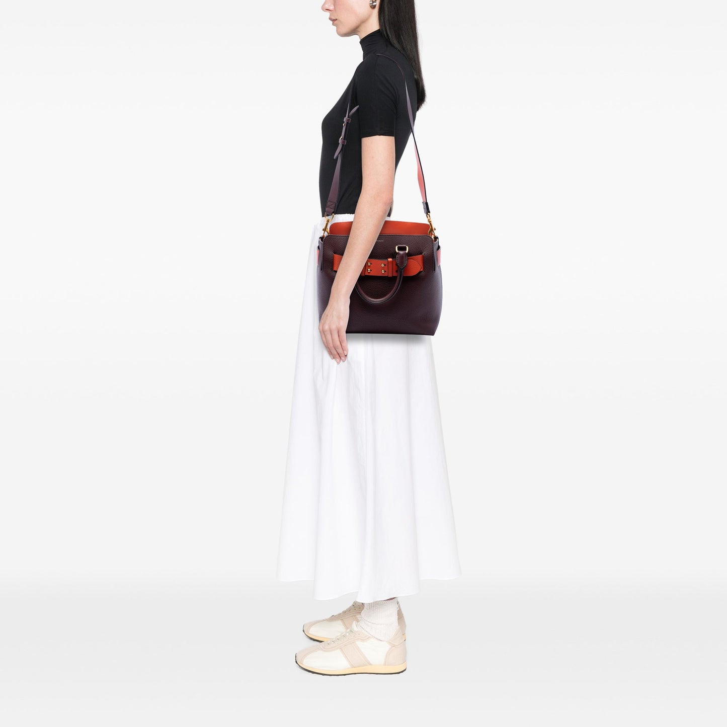 Burberry Small Bicolor Leather Marais Belt Bag